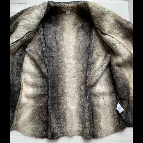 Coldwater Creek Vest Top Faux Fur Faux Suede Size Small Gray - Picture 3 of 8